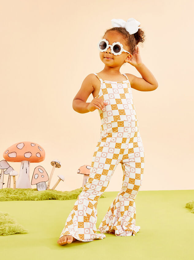 Retro Smiley Toddler Jumpsuit Detail 1 - TULLABEE