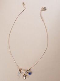 Heart Cross Charm Necklace Detail 2 - TULLABEE