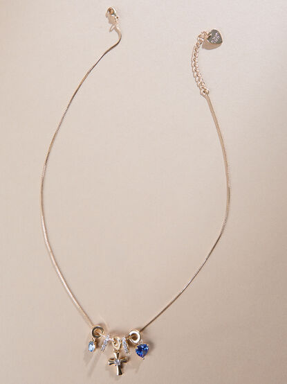 Heart Cross Charm Necklace - TULLABEE