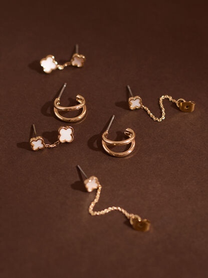 Clover Dangle Earring Set - TULLABEE