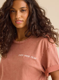 Faith Over Fear Graphic Tee Detail 3 - TULLABEE