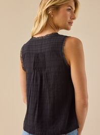 Cathy Lace Flowy Top Detail 4 - TULLABEE