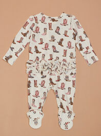 Future Cowgirl Ruffle Footie Detail 3 - TULLABEE
