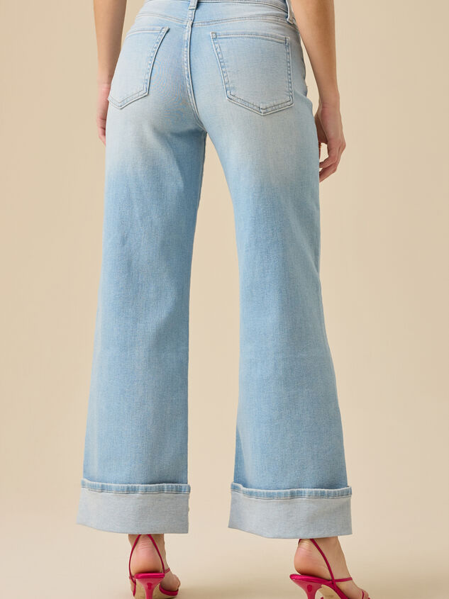 Helen Roll Cuff Jeans Detail 5 - TULLABEE