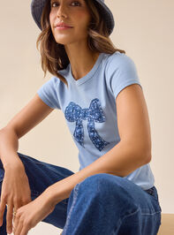 Bow Baby Tee Detail 3 - TULLABEE