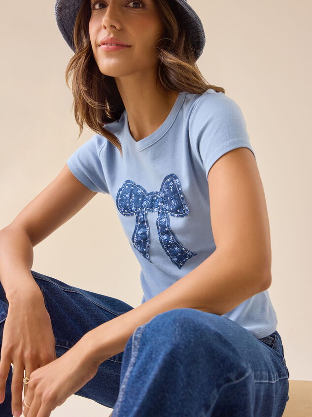 Bow Baby Tee Detail 3 - TULLABEE