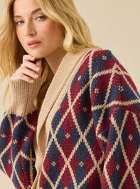Karla Argyle Oversized Cardigan Detail 5 - TULLABEE