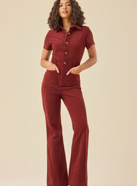 Arlet Corduroy Flare Jumpsuit Detail 3 - TULLABEE