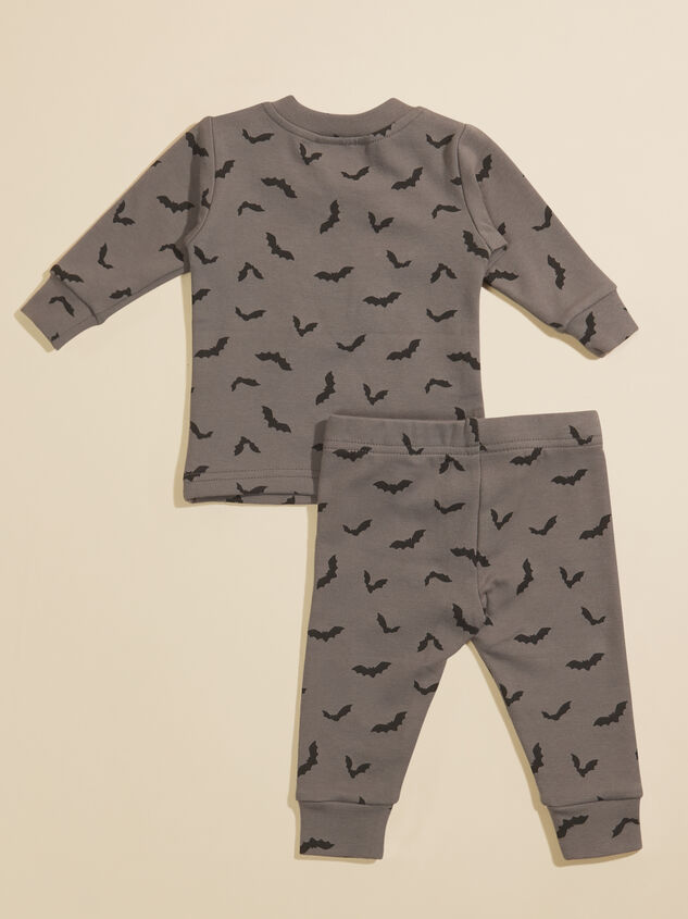 Bats Toddler Lounge Set Detail 2 - TULLABEE