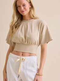 Millie Banded Hem Top Detail 2 - TULLABEE
