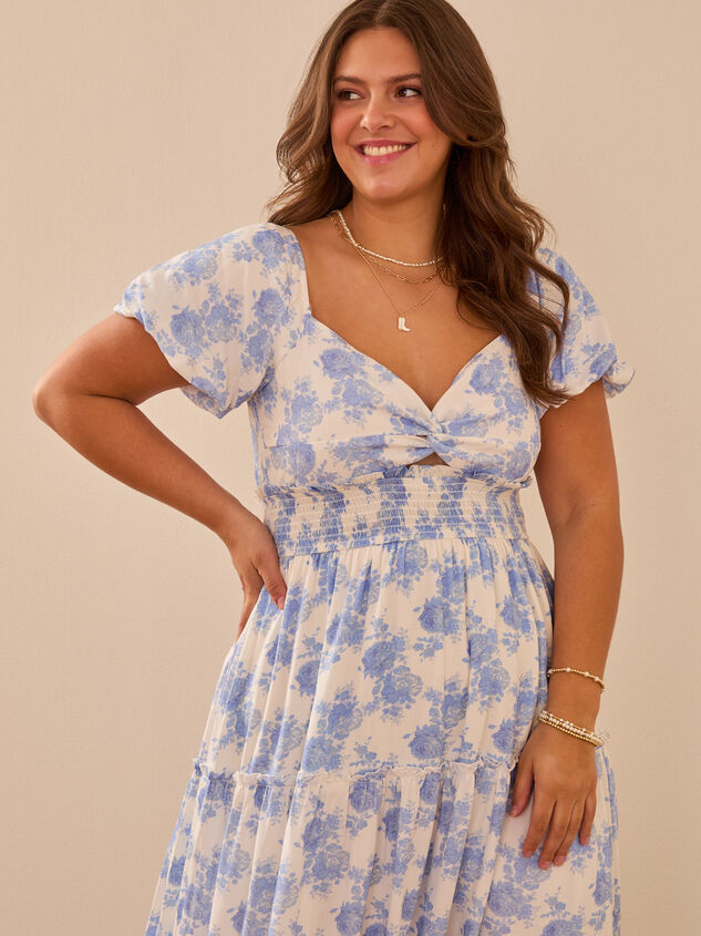 Nadine Floral Maxi Dress Detail 2 - TULLABEE