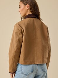 Sami Cropped Barn Jacket Detail 5 - TULLABEE