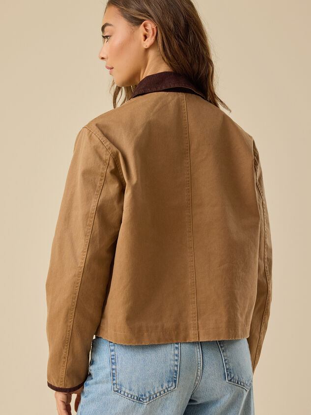 Sami Cropped Barn Jacket Detail 5 - TULLABEE