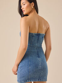 Breena Denim Corset Dress Detail 4 - TULLABEE