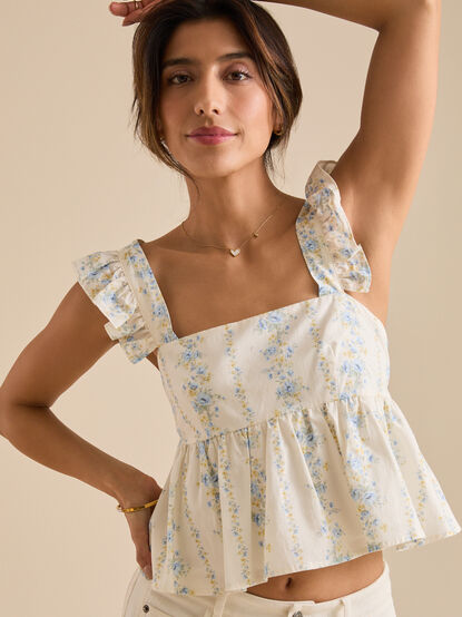 Betsy Bow Back Babydoll Tank - TULLABEE