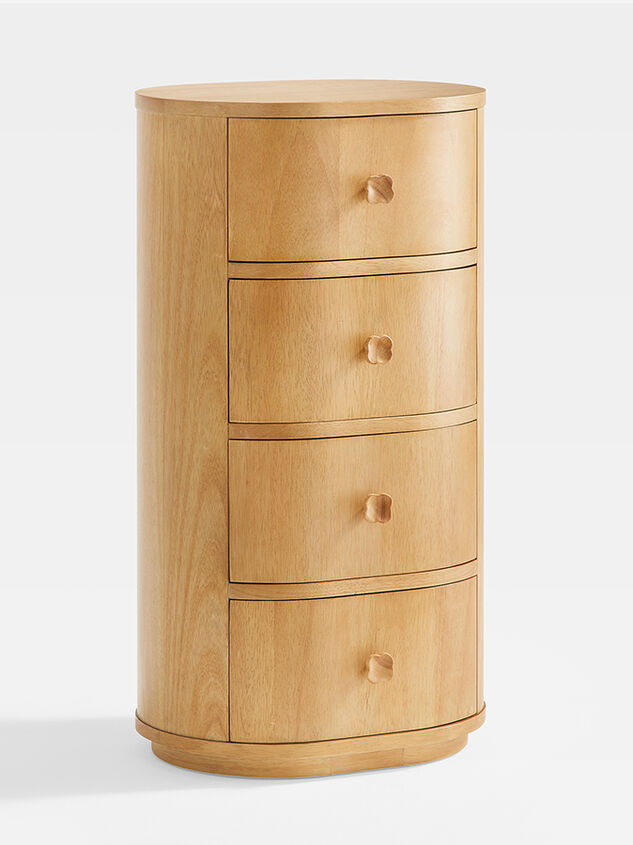 Ruth Narrow Wood Nightstand Detail 2 - TULLABEE