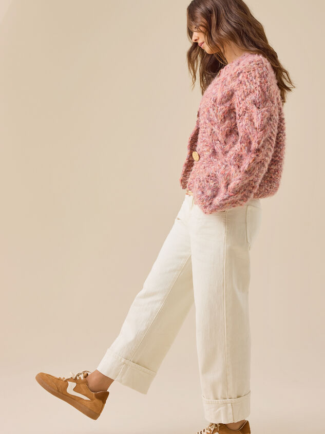 Poppie Chunky Knit Cardigan Detail 6 - TULLABEE