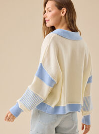 Beth Crop Mixed Media Pullover Detail 5 - TULLABEE