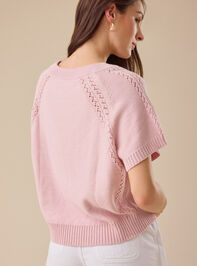 Maci Crochet Boxy Pullover Detail 5 - TULLABEE