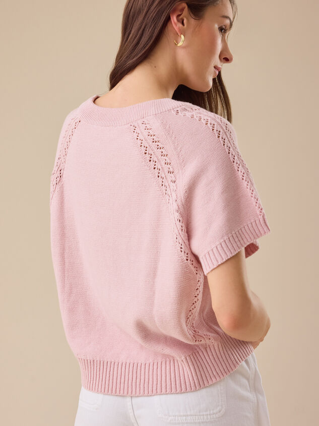 Maci Crochet Boxy Pullover Detail 5 - TULLABEE