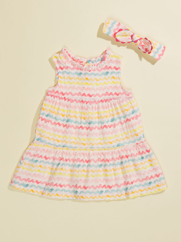 Renae Rainbow Dress and Headband Set by MudPie - TULLABEE