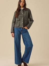 Sami Cropped Barn Jacket Detail 4 - TULLABEE