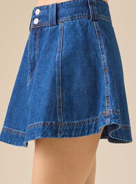 Brooks Denim Mini Skirt Detail 5 - TULLABEE