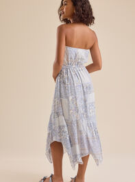 Jazmine Patchwork Midi Dress Detail 6 - TULLABEE