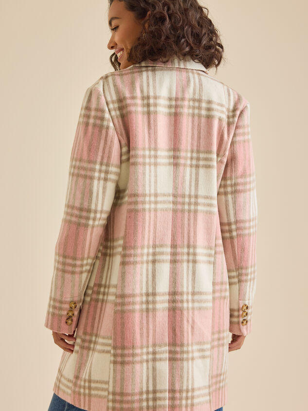 Robyn Plaid Peacoat Detail 5 - TULLABEE