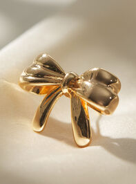 Golden Hour Bow Earring Detail 2 - TULLABEE