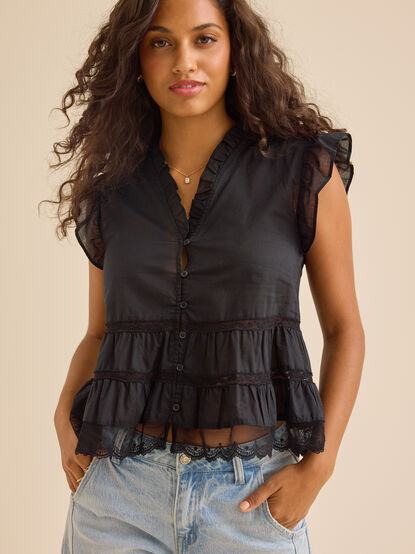 Elena Lace Babydoll Top - TULLABEE
