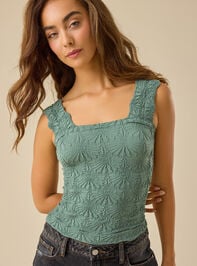 Blaire Seamless Floral Cami Detail 3 - TULLABEE