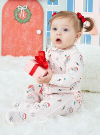 Vintage Santa Ruffle Footie - TULLABEE