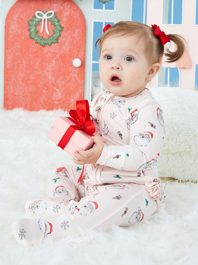 Vintage Santa Ruffle Footie - TULLABEE