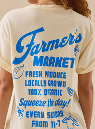 Squeeze the Day Farmer's Market Oversized Tee Detail 2 - TULLABEE