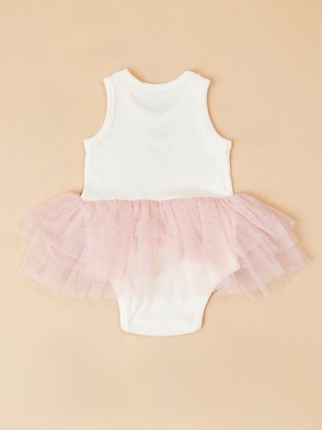 Giselle Bow Tank Tutu Bodysuit Detail 2 - TULLABEE