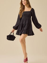 Amira Tiered Mini Dress Detail 2 - TULLABEE