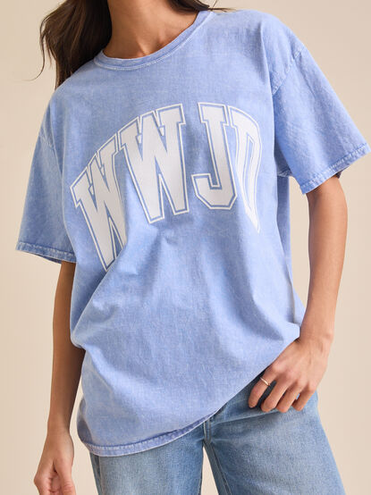 WWJD Oversized Graphic Tee - TULLABEE