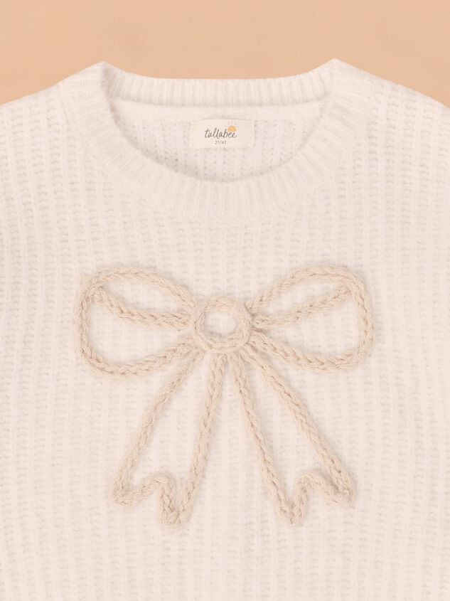 Autumn Bow Stitch Sweater Detail 2 - TULLABEE