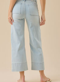 Tullalah Wide Leg Crop Jeans Detail 5 - TULLABEE