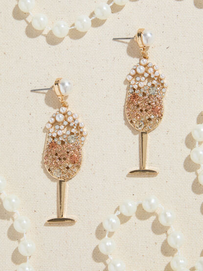 Glitz Prosecco Dangle Earrings - TULLABEE