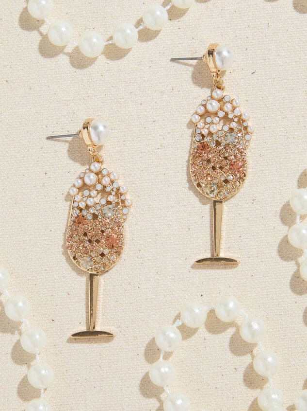 Glitz Prosecco Dangle Earrings Detail 2 - TULLABEE