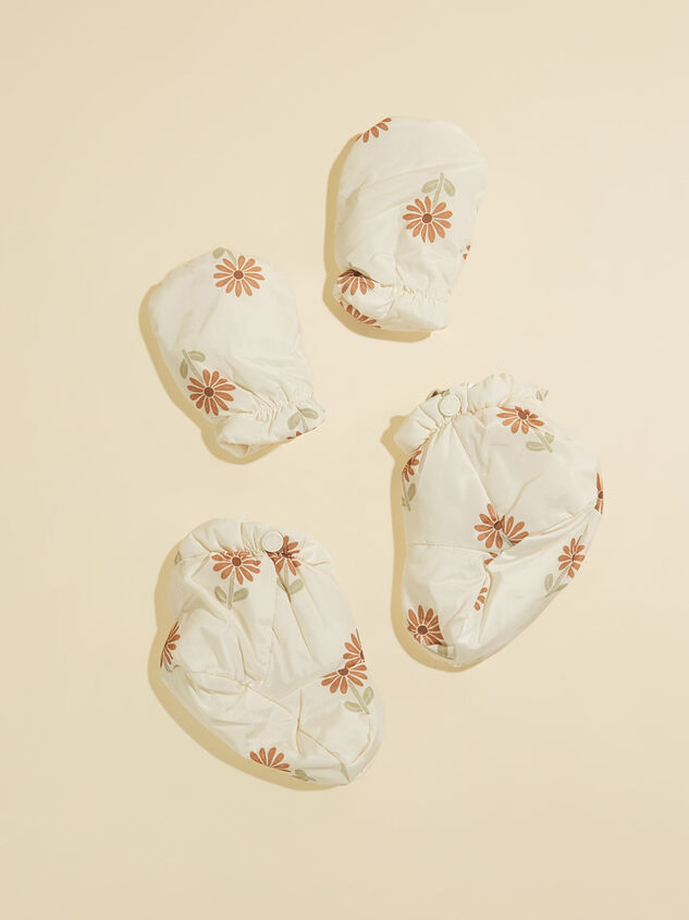 Sunflower Puffer Snowsuit by Rylee + Cru Detail 3 - TULLABEE