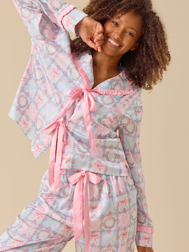 Isabelle Tie-Front Sleep Top Detail 3 - TULLABEE