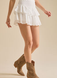 Cody Eyelet Mini Skort Detail 4 - TULLABEE