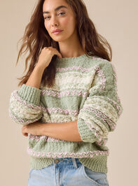 Katherine Textured Stripe Sweater Detail 3 - TULLABEE