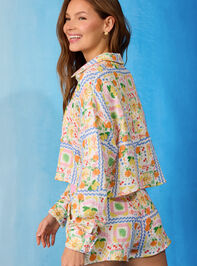Amalfi Breeze Button Down Top Detail 5 - TULLABEE