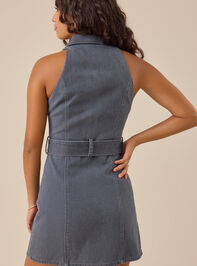 Alyvia Denim Mini Dress Detail 5 - TULLABEE