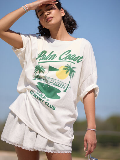 Palm Coast Oversized Graphic Tee - TULLABEE