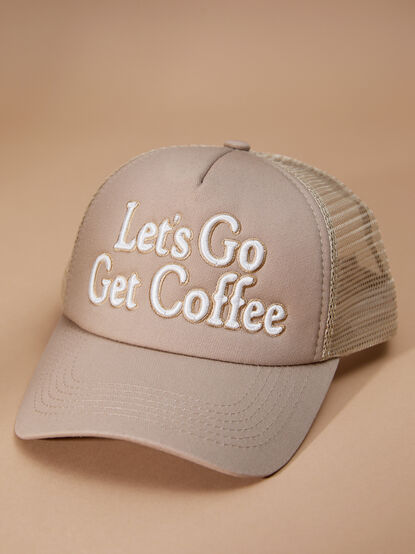 Let's Go Get Coffee Trucker Hat - TULLABEE